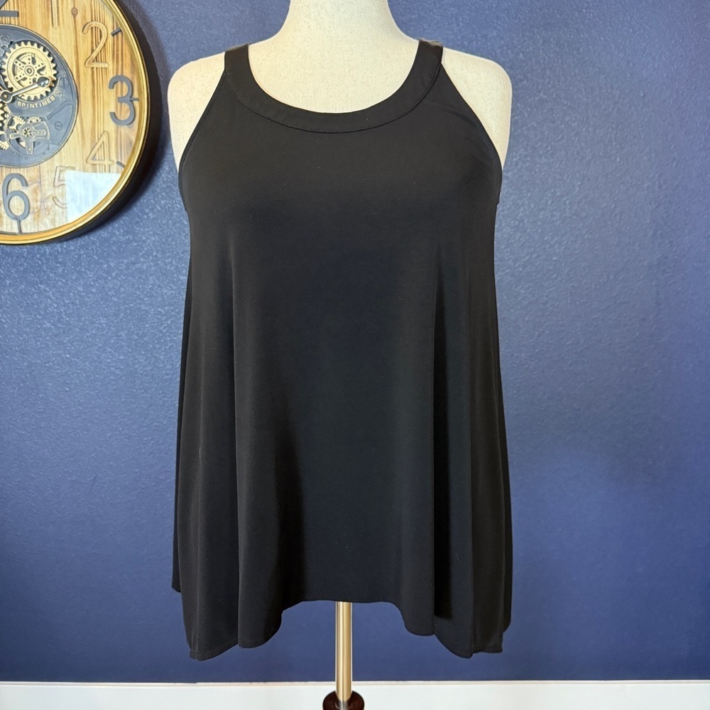 Worthington Black Sleeveless Flowy Tank Top | Size Large
